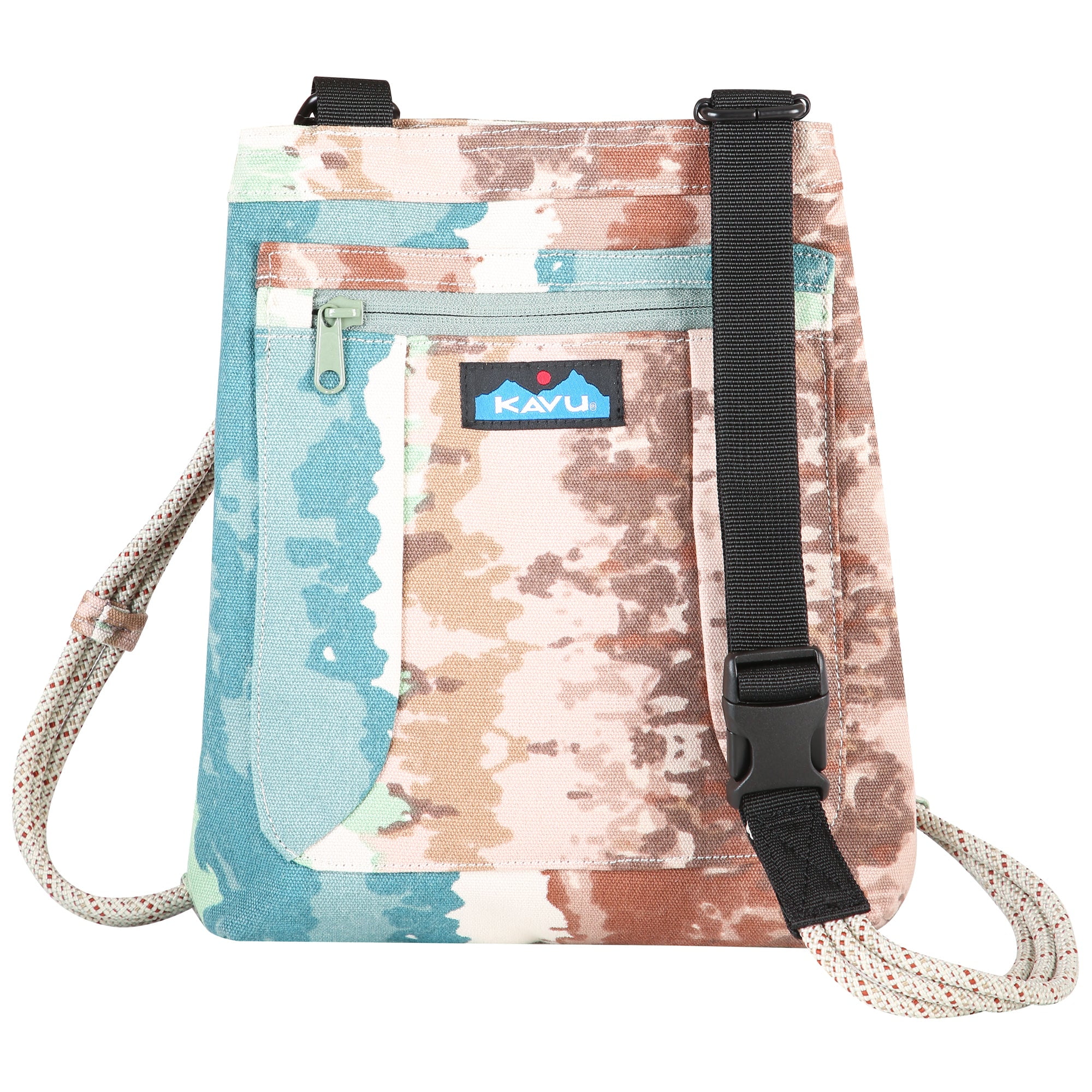 KAVU Keepalong Semi Padded Sling Canvas Rope Crossbody Bag Rio