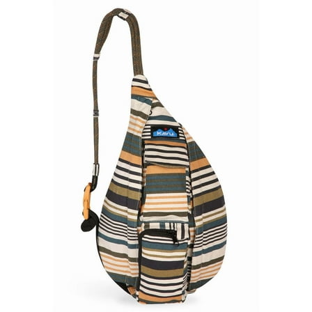 KAVU Mini Rope Bag Cotton Crossbody Sling 9150-2503 Kelp Stripe