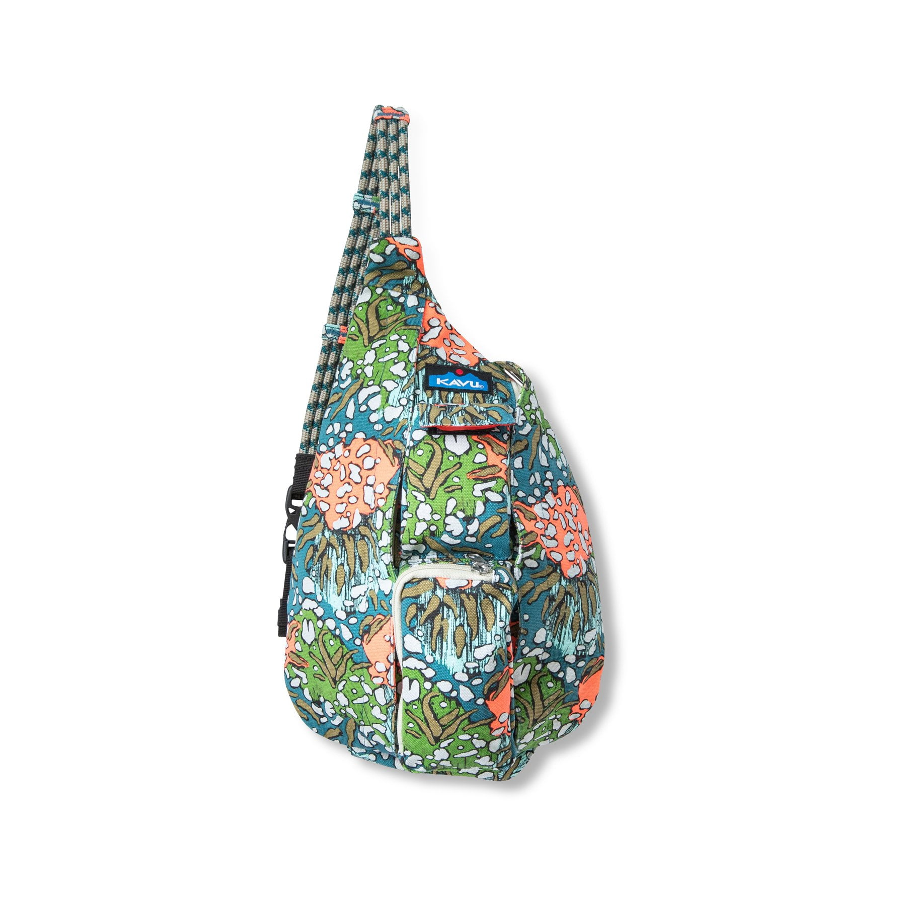 KAVU Mini Rope Bag Cotton Crossbody SlingFloral Flare