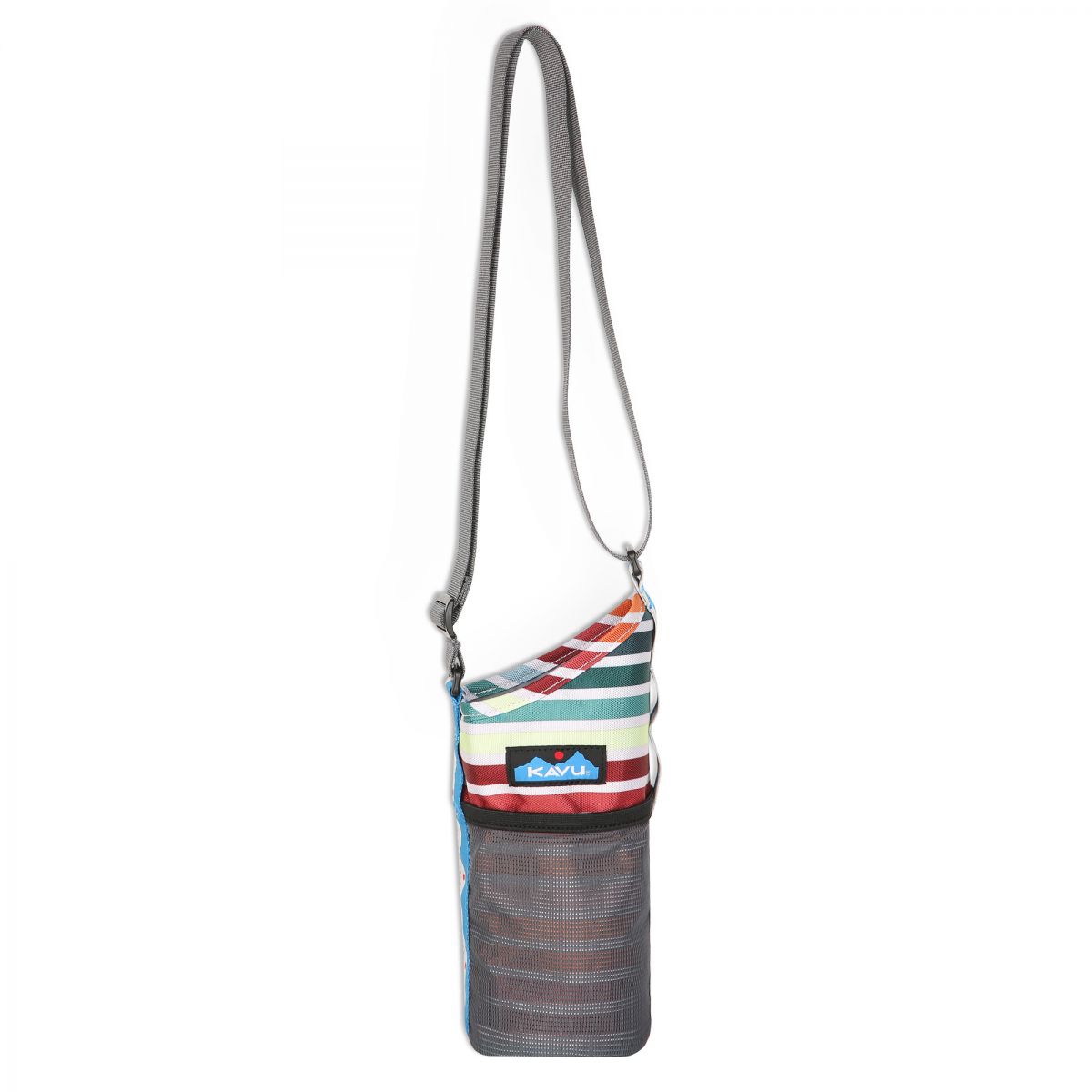 KAVU Mondo Spender Portafoglio A Tre Piegh, Tessuto 100% Poliestere 600D, Resistente All'Acqua, Con Cerniera E Scomparti, Strisce Novembre
