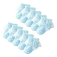 thumbnail image 1 of KAWELL 10 Pairs Baby Girls Lace Socks Newborn Ruffle Lace Socks Princess Frilly Knit Cotton Ankle Socks 1-12Years, 1 of 4