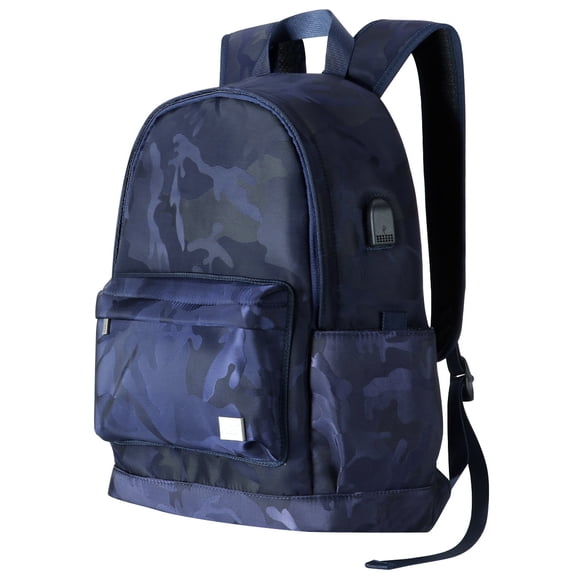 KAWELL 13.3" Laptop Backpack, Stylish Water Repellent Canvas Bag with USB Port for Travel/Business