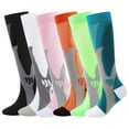 thumbnail image 1 of KAWELL 6 Pairs Compression Socks for Women and Men 20-30mmHg-Circulation Support Socks, 1 of 4