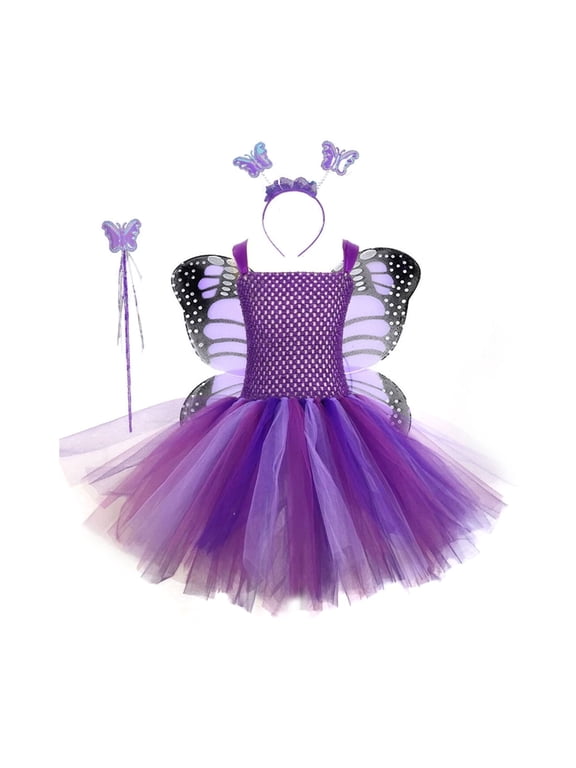 Butterfly Fairy Dress Costume Halloween Fluffy Mesh Costume