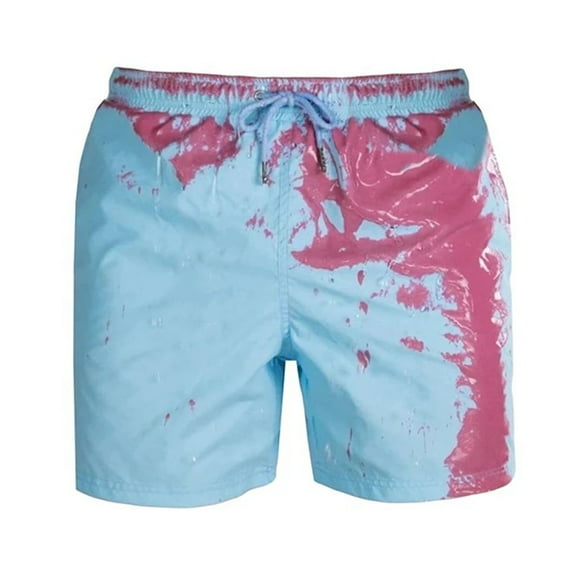 KAWELL Children's Color Changing Shorts, Boys'Fun Sports Quick-Drying Temperature-Sensitive Color-Changing Swimming Trunks
