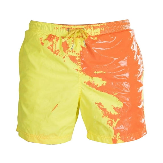 KAWELL Color Changing Swim Trunks for Men, Boys Quick Dry Sports Shorts, Summer Temperature Color Changing Swim Trunks