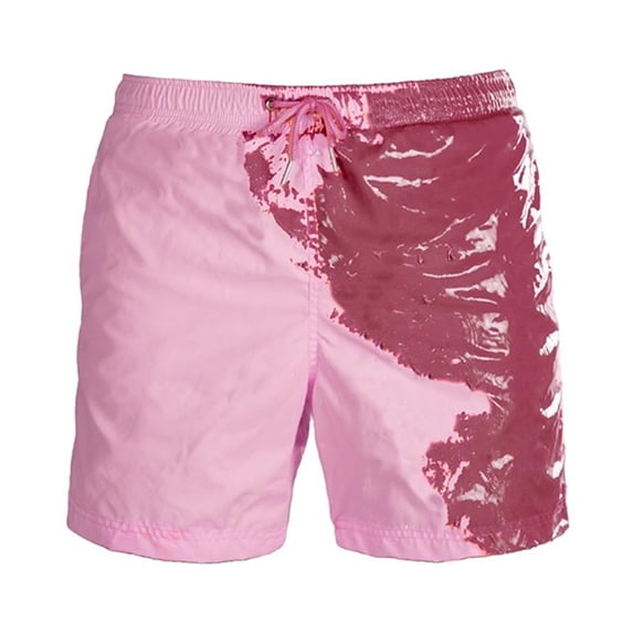 KAWELL Color Changing Swim Trunks for Men, Boys Quick Dry Sports Shorts, Summer Temperature Color Changing Swim Trunks