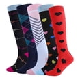 thumbnail image 1 of KAWELL Compression Socks for Women and Men, 15-20 mmHg Support Knee High Socks for Running,Nursing,Athletic, 1 of 5