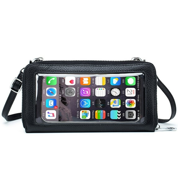 KAWELL Crossbody Cell Phone Purse for Women Genuine Leather Shoulder Handbag with Adjustable Strap