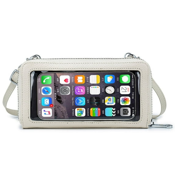 KAWELL Crossbody Cell Phone Purse for Women Genuine Leather Shoulder Handbag with Adjustable Strap