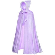 KAWELL Deluxe Elsa Princess Purple Cape Costume for 3-12 Girls Years