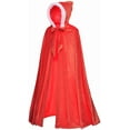 thumbnail image 1 of KAWELL Princess Full Length Girls Cloaks Red Halloween Costume Capes for Child 3-12 Years, 1 of 5