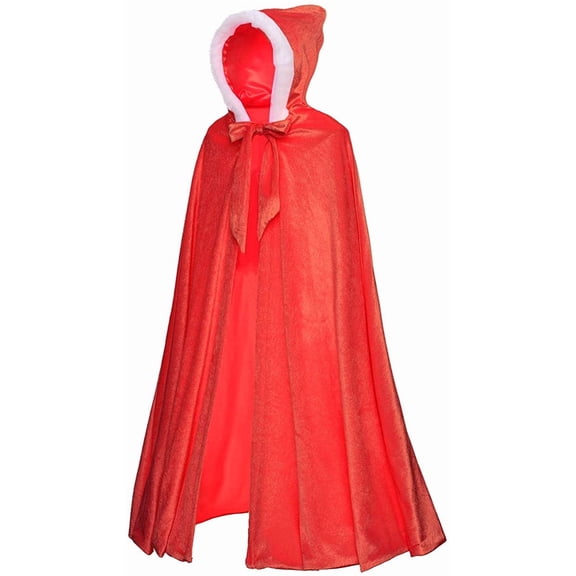 KAWELL Princess Full Length Girls Cloaks Red Halloween Costume Capes for Child 3-12 Years