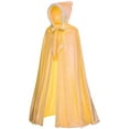 thumbnail image 1 of KAWELL Princess Full Length Girls Cloaks Yellow Halloween Costume Capes for Child 3-12 Years, 1 of 6