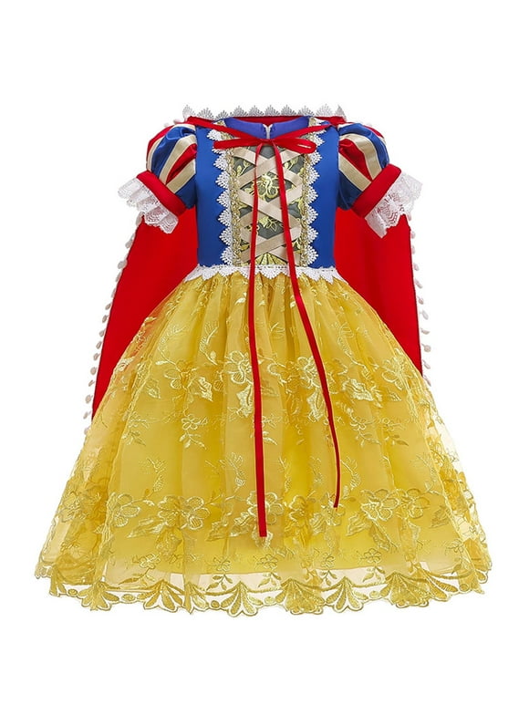 KAWELL Deluxe Snow White Princess Dress Up Costume