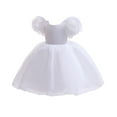 thumbnail image 1 of KAWELL Easter Dress for Girls Puff Sleeve Floral Dress Wedding Pageant Party Ball Gown Dresses, 1 of 8