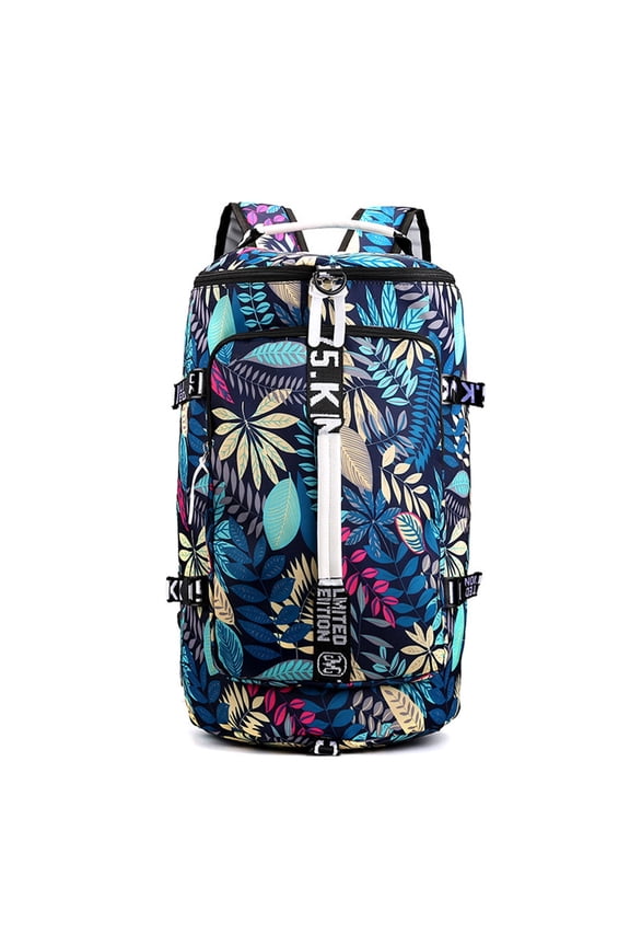 Floral Gym Duffle Bag Backpack 4 ways for Women Man Large Waterproof Backpack for travel Sport Hiking laptop Lightweight