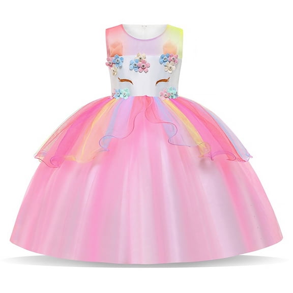 KAWELL Flower Girls Animation Costume Tutu Pageant Princess Party Dress