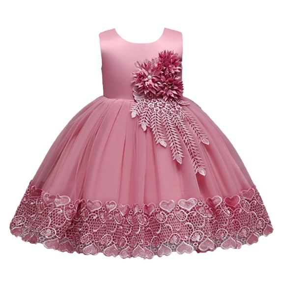 KAWELL Girls Princess Christmas Dress Lace Flower Girl Wedding Prom Pageant Birthday Party Tutu Tulle Dresses