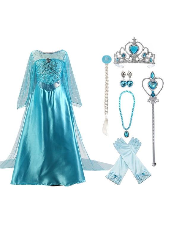 Girls Princess Party Dress Little Girls Cosplay Costume with Accessories,Child 3/4t