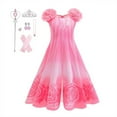thumbnail image 1 of KAWELL Glinda Costume Dress Good Witch Cosplay Pink Pajamas Bubble Dress Halloween Costume with Accessories, 1 of 6