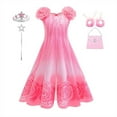 thumbnail image 1 of KAWELL Glinda Costume Dress Good Witch Cosplay Pink Pajamas Bubble Dress Halloween Costume with Accessories, 1 of 6