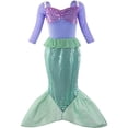 thumbnail image 1 of KAWELL Long Sleeves Mermaid Princess Costume Sequins Party Dress, 1 of 7