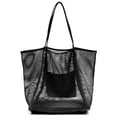thumbnail image 1 of KAWELL Mesh Beach Tote Bag for Womens Shoulder Handbag, 1 of 5