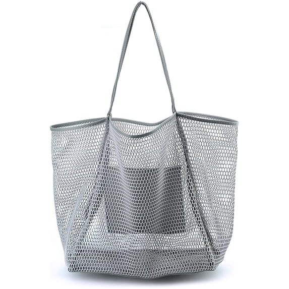 KAWELL Mesh Beach Tote Bag for Womens Shoulder Handbag