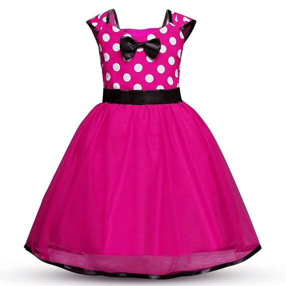 KAWELL Polka Dots Princess Pageant Girl's Fancy-Dress Costume,Child 3T