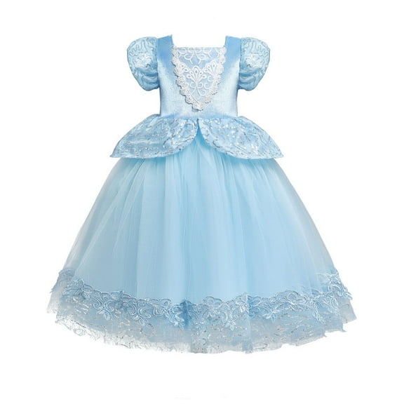 KAWELL Princess Blue Toddler Girls Costume Dress Up