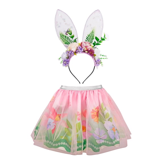 KAWELL Princess Dress Up - Flower Fairy Dress Up Costumes with Wing & Skirts & Headband, Princess Toys Birthday Gift