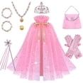 thumbnail image 1 of KAWELL Princess Dress Up Clothes, Princess Cape with Crown Toys for Christmas Halloween Birthday Gifts, 1 of 2