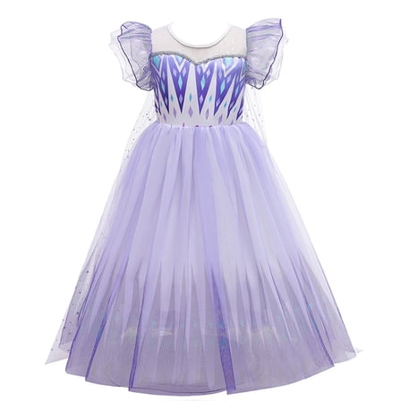 KAWELL Princess Costume Dress for Girls Snow Princess Dress Up Halloween Cosplay Outfit