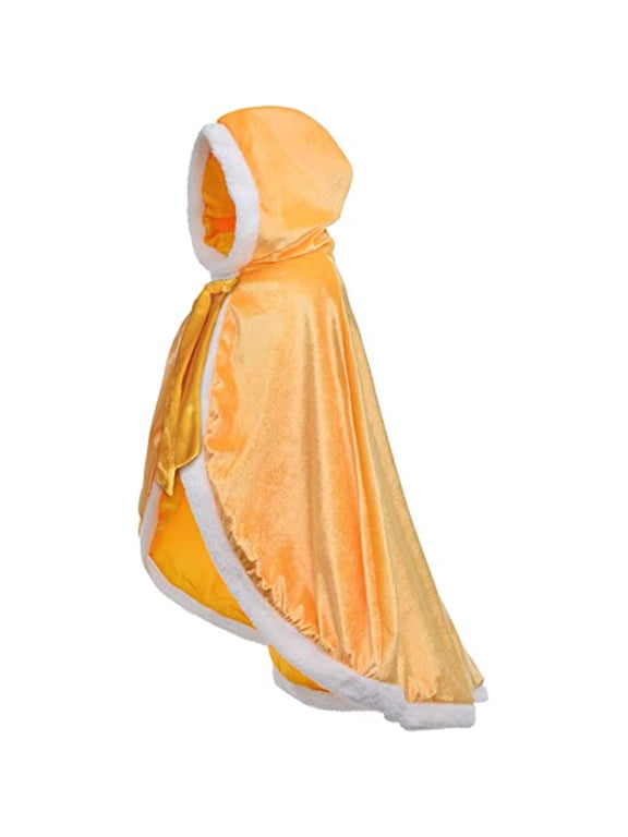 Princess Hooded Cape Cloaks Costume for Girls Dress up, Child 3 to 12 Years