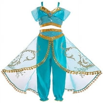 KAWELL Princess Jasmine Dress Christmas Fancy-Dress Costume for Child, Little Girls 3T
