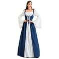 thumbnail image 1 of KAWELL Renaissance Medieval Irish Costume Over Dress & Cream Chemise Set, 1 of 5