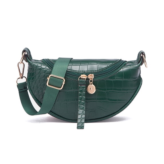KAWELL Saddle Shoulder Bag for Women Trendy Small Crossbody Bag PU Leather Clutch Purse Zipper Closure Handbags