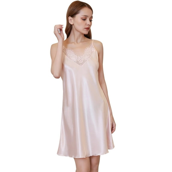 KAWELL Sexy Nightgown for Women Lace V Neck Sleepwear Pajama Dress