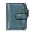 thumbnail image 1 of KAWELL Small Women Wallet Leather Bifold Card Holder RFID Blocking with ID Window, 1 of 8
