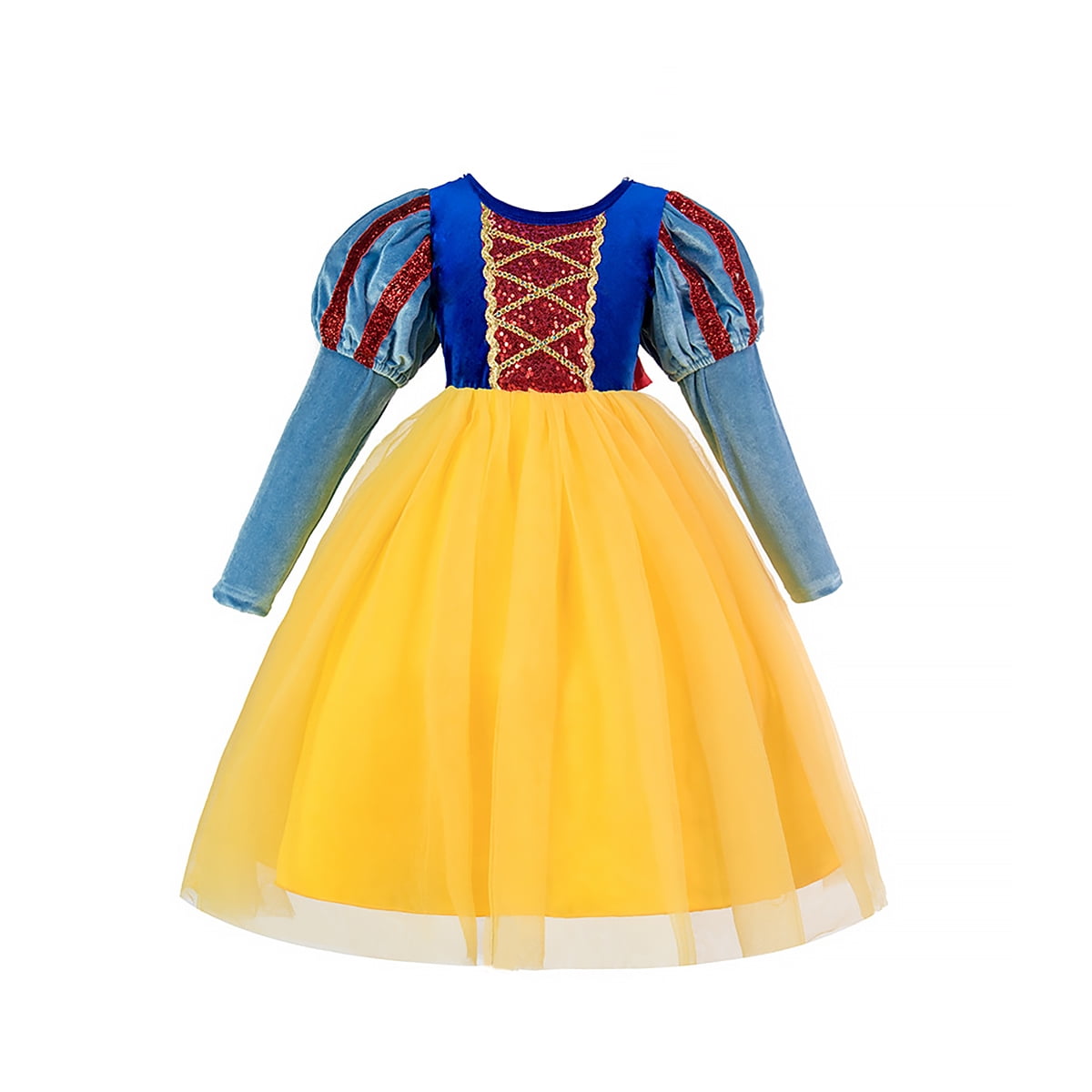 KAWELL Snow White Princess Costume Birthday Party Dress Up for Little
