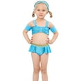 thumbnail image 1 of KAWELL Little Girls Two-Piece Summer Swimwear Role Play Bikini Swim Suit Toddler Tankini Red 3-10 Years, 1 of 7