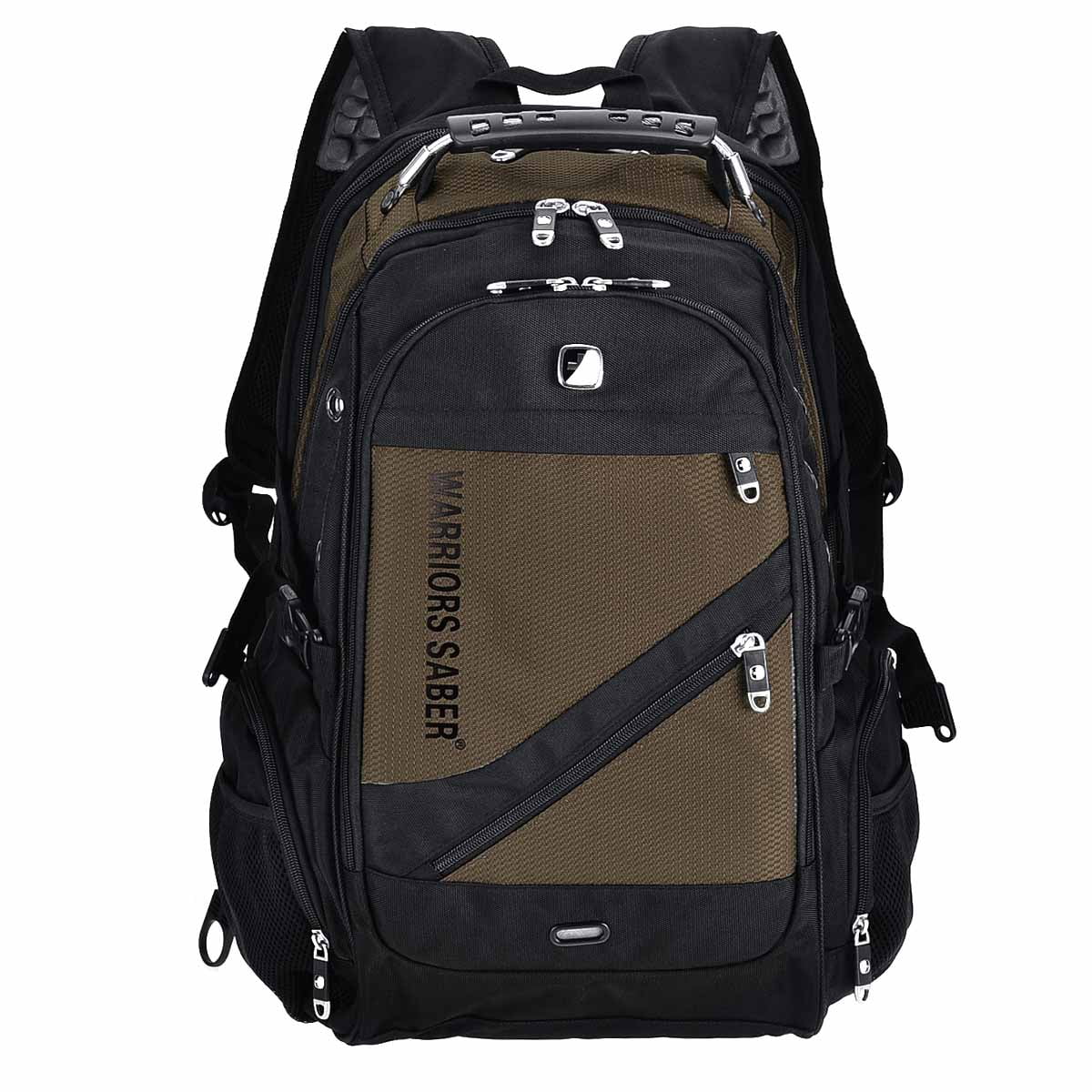 KAWELL Unisex 16" Laptop Backpack with USB Charging Port, Brown