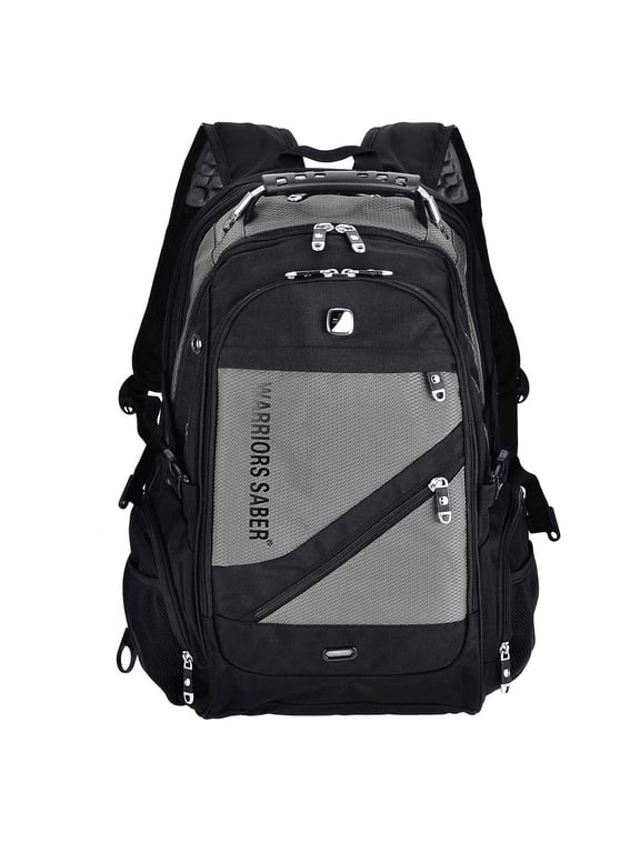 Unisex 16" Laptop Backpack with USB Charging Port, Gray