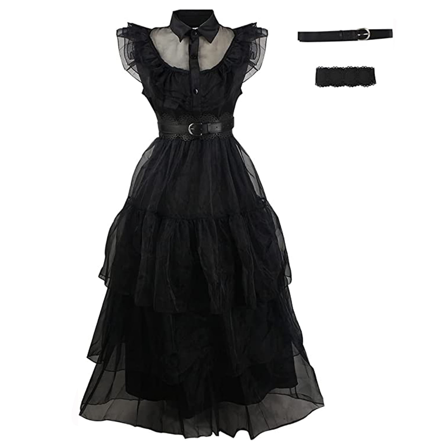 KAWELL Wednesday Addams Costume Dress,Wednesday Dress Halloween Cosplay