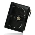 thumbnail image 1 of KAWELL Women's Leather Bifold Wallet RFID Blocking Card Holder with Zipper Pocket Compact and Stylish, 1 of 8
