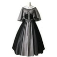 thumbnail image 1 of KAWELL Women's Plus Size Victorian Dress Flare Sleeve Off Shoulder Medieval Vintage Dresses with Corset Patchwork Ball Gown, 1 of 2