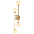 thumbnail image 1 of KAWOTI 4-Light Wall Sconces Bathroom Vanity Light Fixtures with Frosted White Glass Shade, Metal Wall Light for Bedroom Living Room, 1 of 9