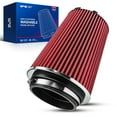 thumbnail image 1 of KAX Premium Washable Engine Air Filter, Universal Clamp-On Air Intake Filter, Reusable, Increase Power & Towing, 4 inch 102 mm Inlet Truck Cold Air Intake Air Filter (8" Tall), 1 of 3