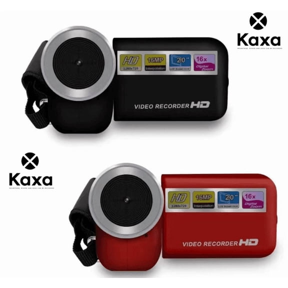 KAXA MOUNTAINS, RIVERS AND SEAS CAN BE RECORDED HD Digital Camera Camcorder with 2.0 LCD Screen, 16X Digital Zoom, 16MP Interpolation, 720P HD Video Recorder Red